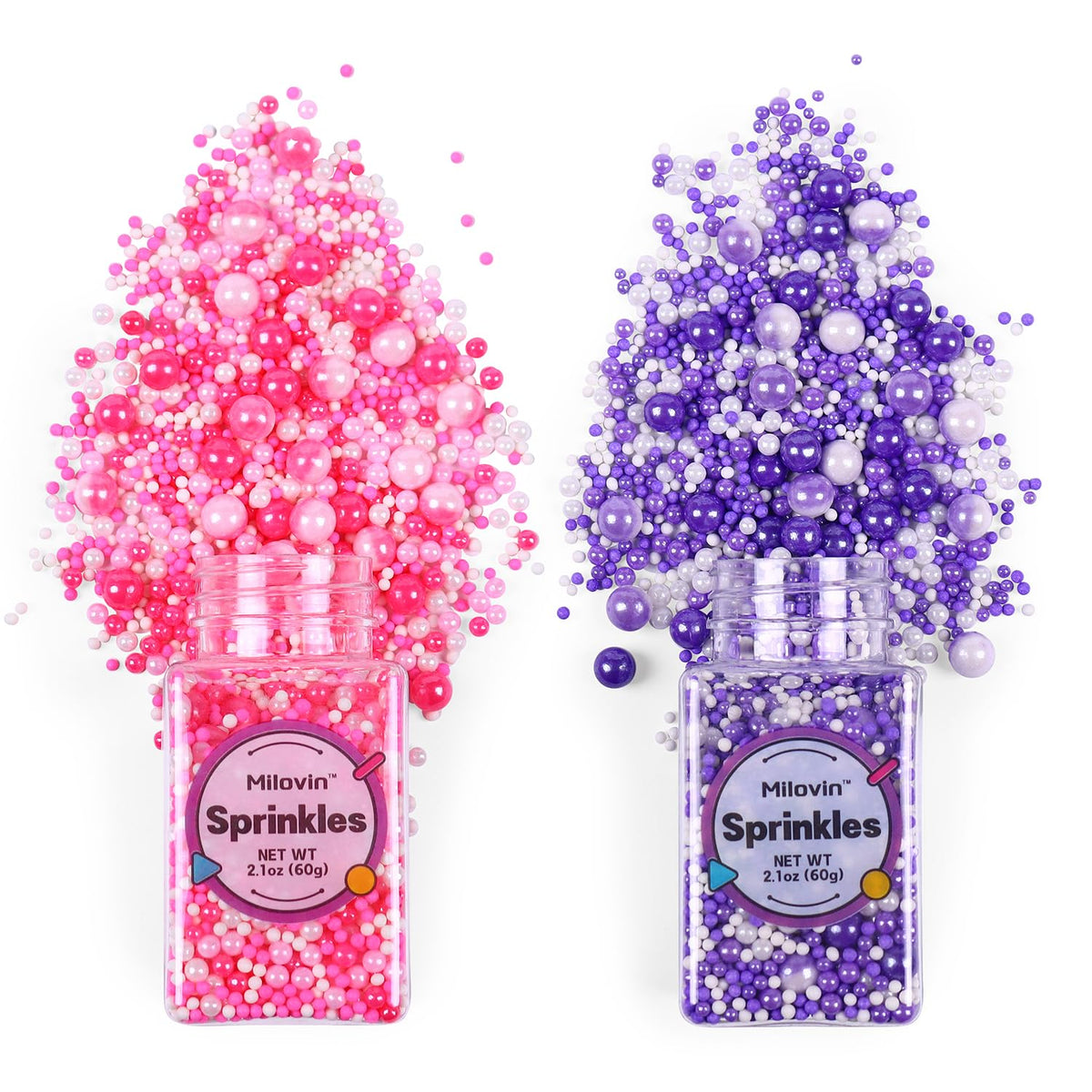 Edible Black and White Sprinkles, White Pearl Sprinkles, Black Sugar Pearls, Edible Pearls for Cake Decorating, Cupcakes, Ice Cream Toppers, Macarons, and Cookies(4.23oz)