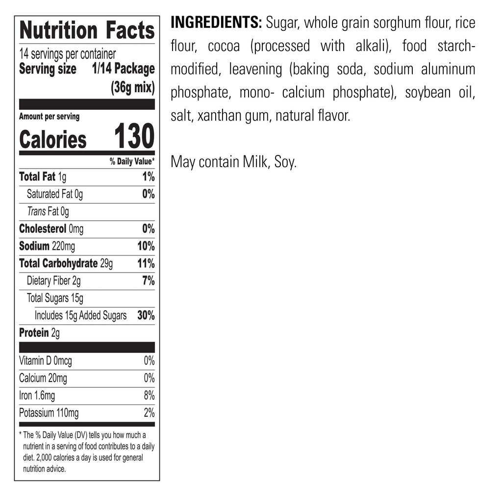 Krusteaz Gluten Free Chocolate Cake Mix, No Artificial Flavors, Colors, or Preservatives, 18 Ounce(Pack of 2)
