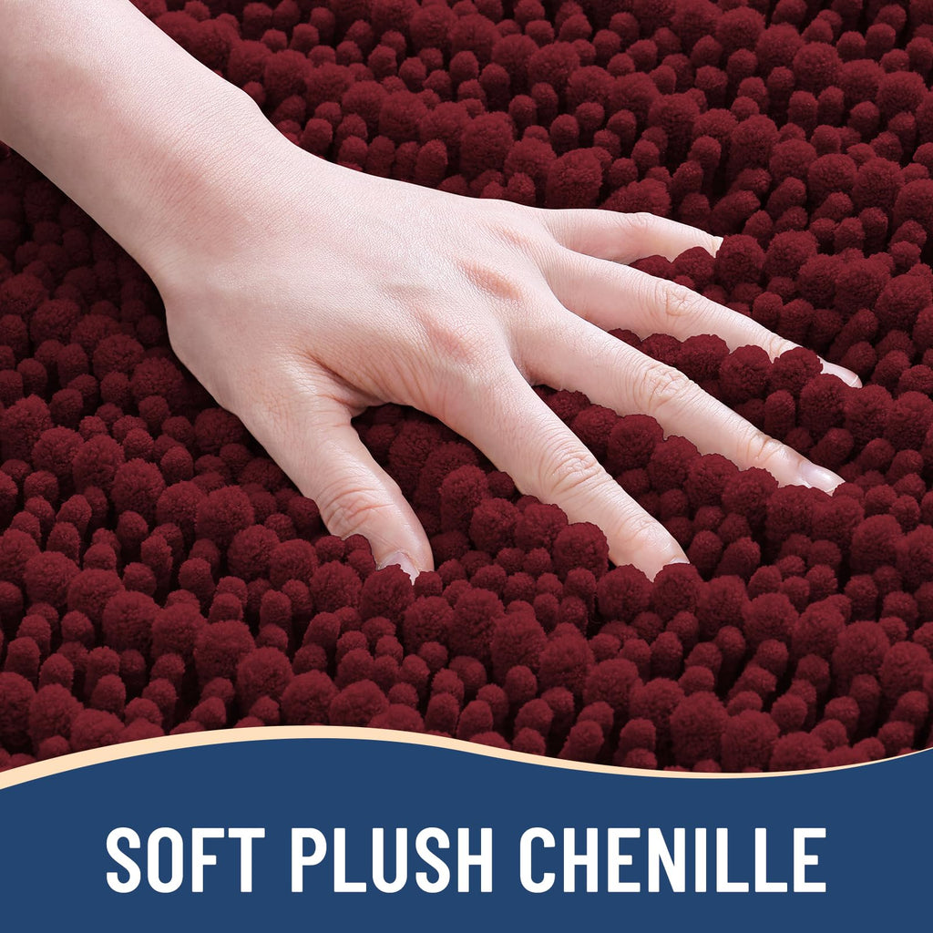 Arotive Bathroom Rugs Mat 30x17, Soft Absorbent Chenille Shaggy Bath Mat