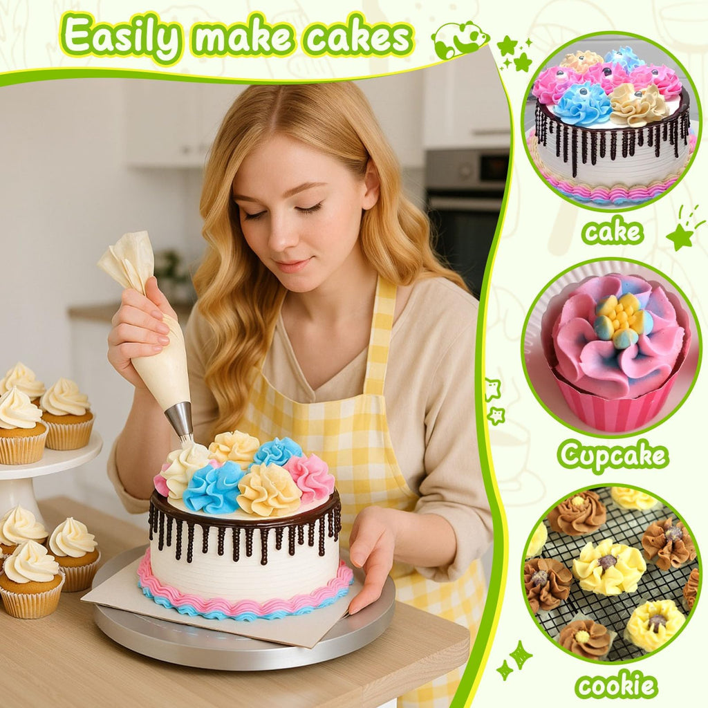 Suuker Ball Russian Piping Tips, 3 Pieces, Stainless Steel