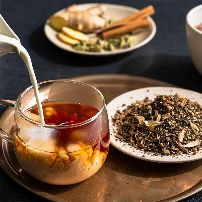 Rishi Tea Masala Chai Black Loose Leaf Tea Blend - Organic, Assam with Whole Spices, Energizing & Caffeinated - 16 Ounces, 37+ Servings