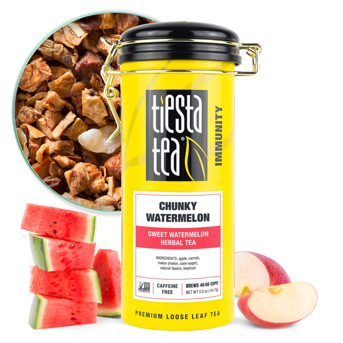 Tiesta Tea Strawberry Kiwi Herbal Tea Loose Leaf Fruit Tea Blend 16oz