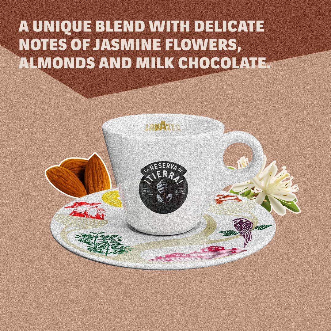 Lavazza Tierra! Selection Whole Bean Coffee Blend, Medium Roast, 2.2LB Bag, 100% Arabica, Rainforest Alliance Certified, sustainably grow