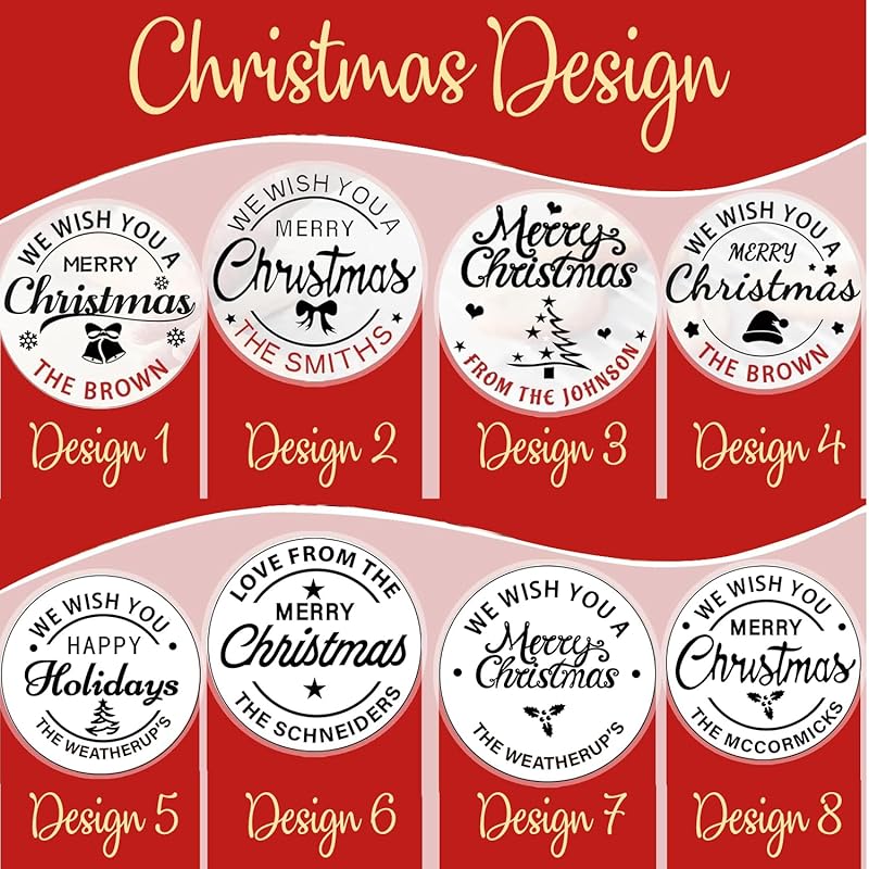 Personalized Christmas Cookie Stamps Customizable Name Cookie Stamps With Handle Cutter For Cookie Baking Decorating Cakes And Handmade Christmas Gifts Perfect (Concave cookie design)