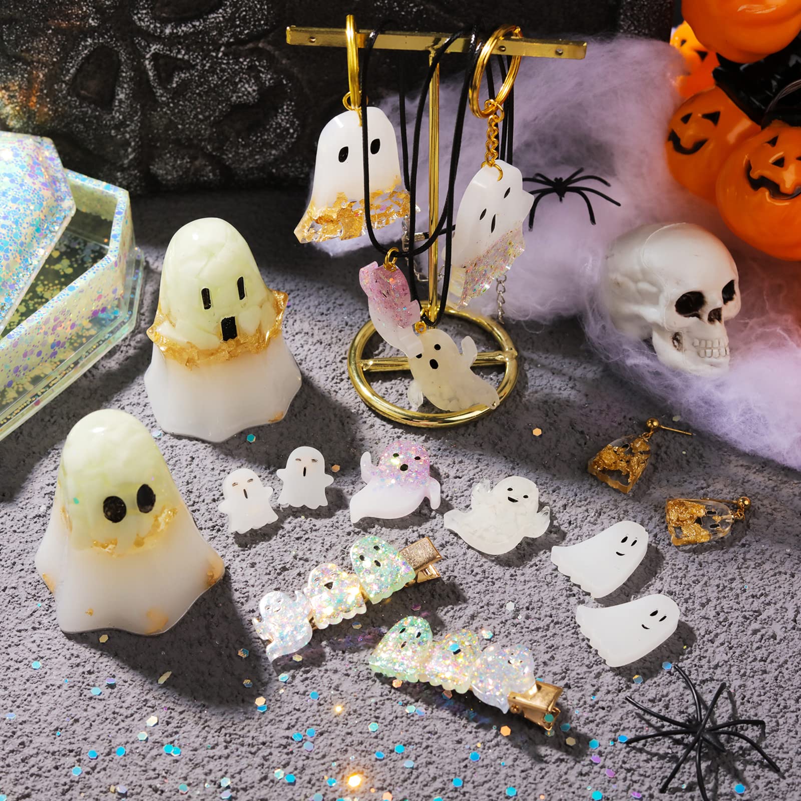 LET'S RESIN Ghost Shape Resin Earring Molds, Silicone Molds for Epoxy Resin
