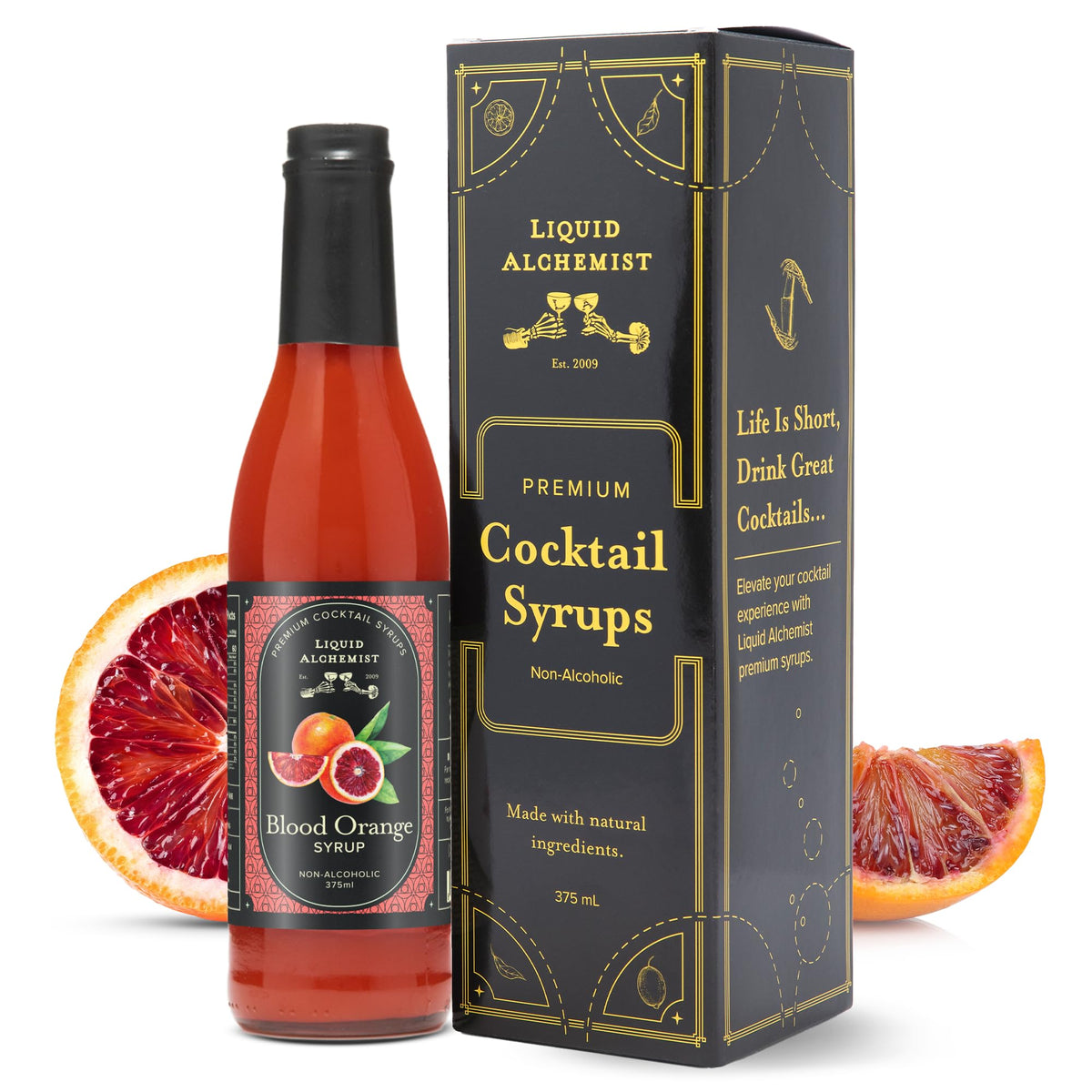 Liquid Alchemist Peach Syrup for Cocktails | Real Ingredients Make our Peach Syrup for Drinks a Perfect Bellini Mix | Small Batch, Non-GMO & Vegan | 25.4 oz Drink Mixer, Pack of 1