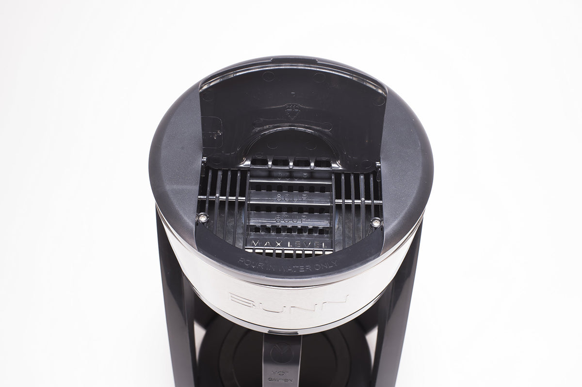 BUNN HB Heat N Brew Programmable Coffee Maker, 10 cup, Stainless Steel, 46500.0003