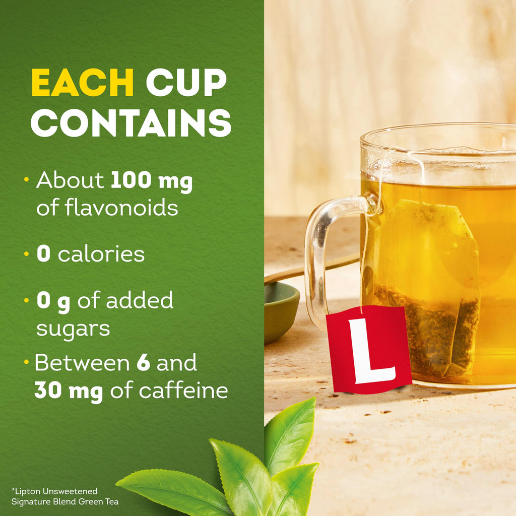 Lipton Peach Green Tea Bags, 20 Total Tea Bags