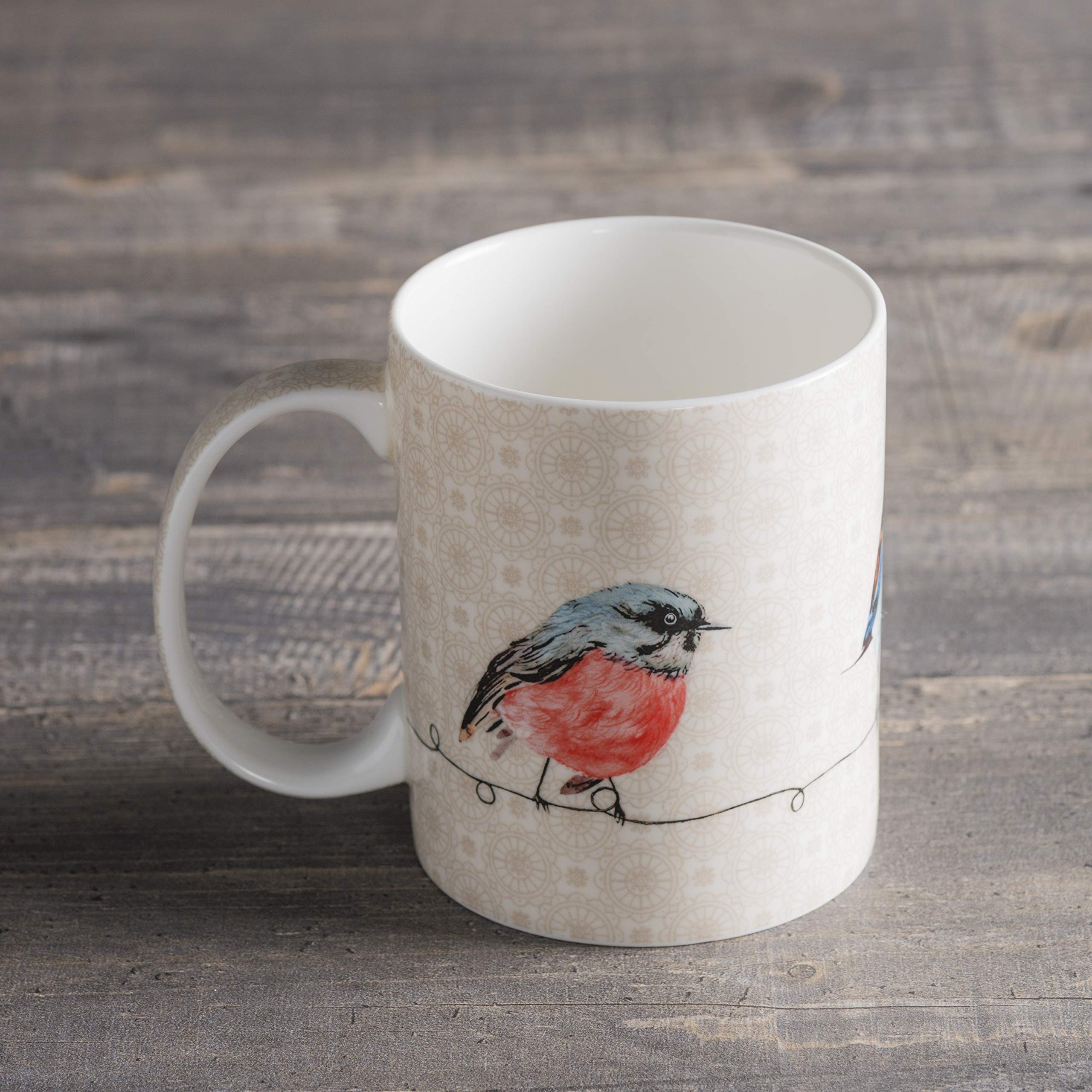 Maison d' Hermine Coffee Mug with Handles Tea Cups (15 Ounce, Pack of 1)