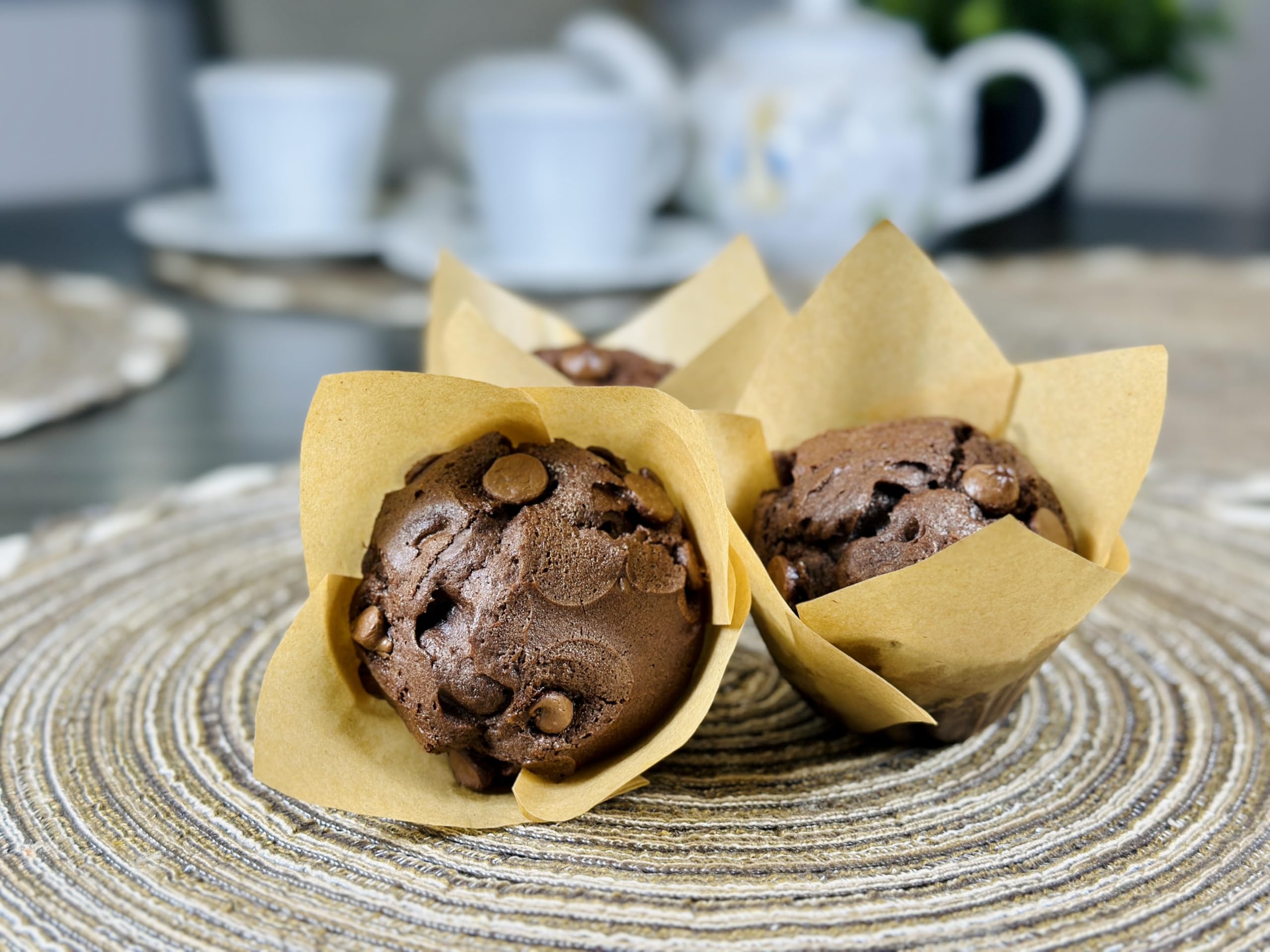 Molibake Chocolate Muffin Mix - Pack of 1 – Premium Chocolate Muffins Baking Mix with Cocoa Powder and Real Chips for Home Oven and Maker – 14 oz – Easy-to-Use Mix for Fluffy, Bakery-Style Homemade