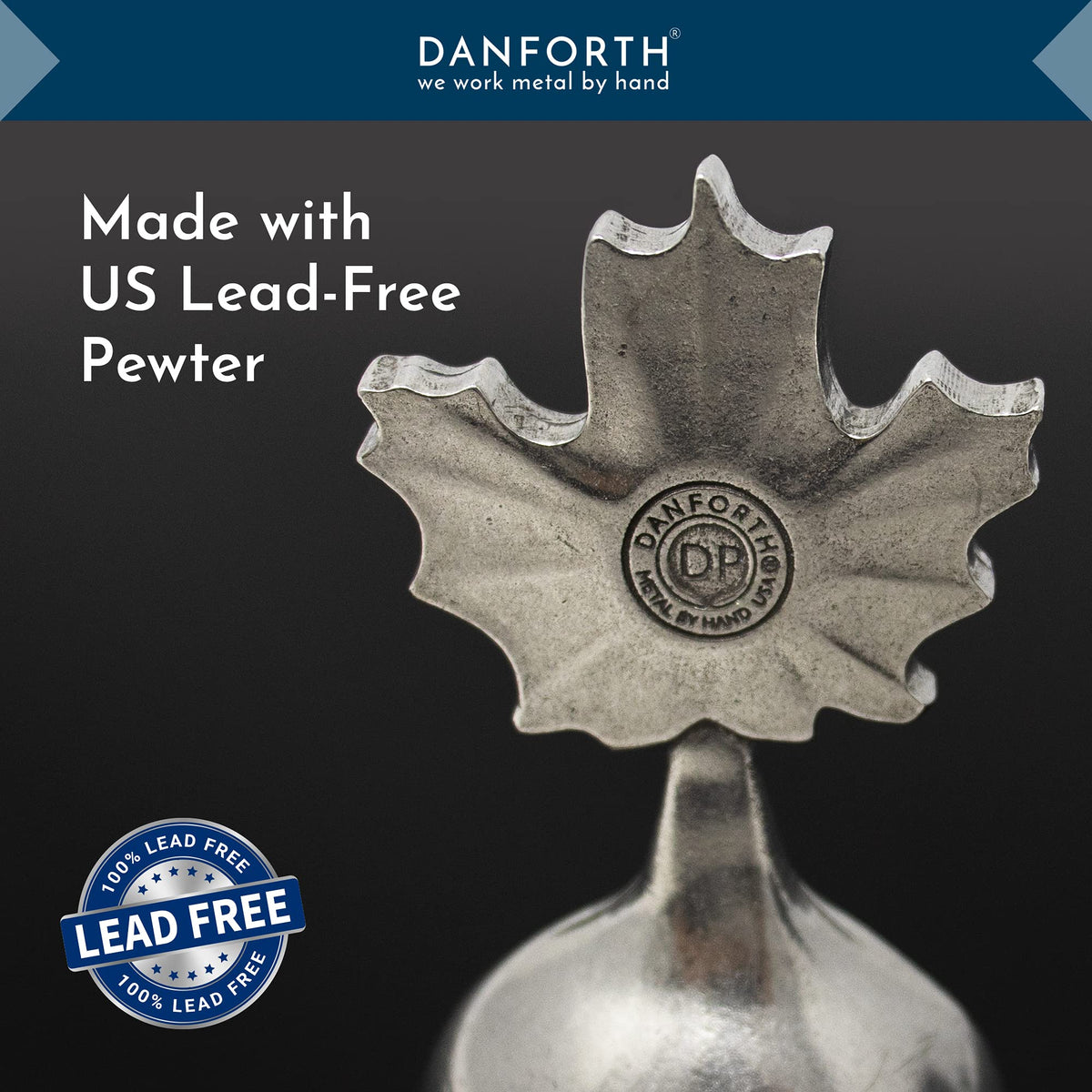 Danforth Maple Leaf Coffee Scoop | Pewter Handcrafted in USA