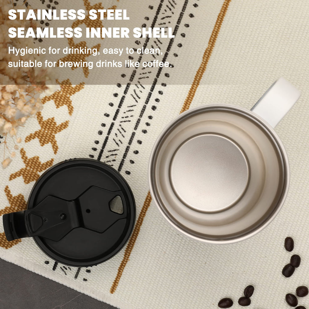 HAUSHOF 24 oz Travel Mug with Handle, Stainless Steel Vacuum Insulated Coffee Travel Mug, Double Wall Travel Mugs with Leakproof Lid, BPA Free