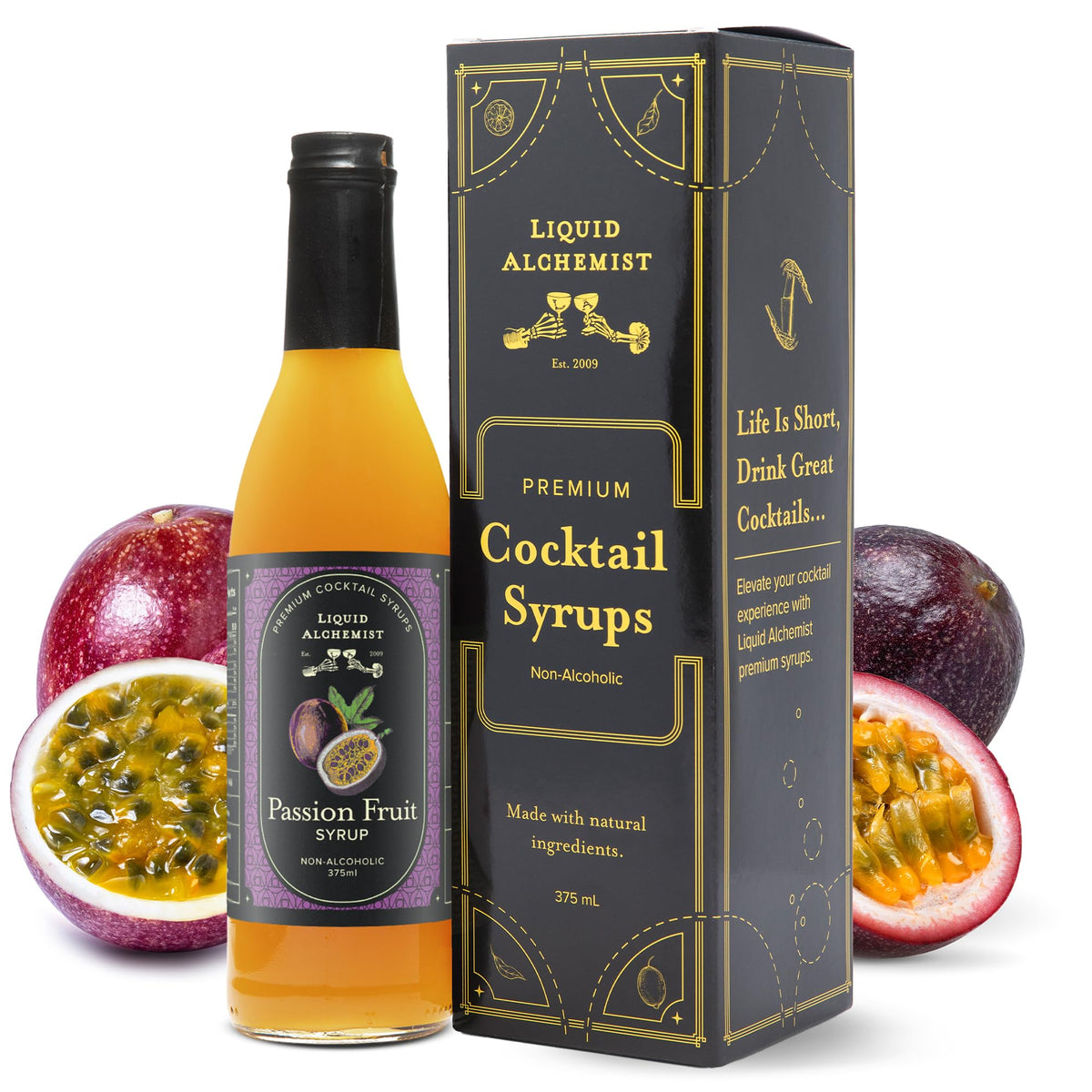 Liquid Alchemist Peach Syrup for Cocktails | Real Ingredients Make our Peach Syrup for Drinks a Perfect Bellini Mix | Small Batch, Non-GMO & Vegan | 25.4 oz Drink Mixer, Pack of 1
