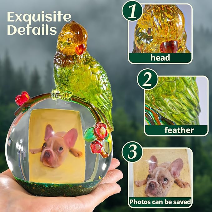 LET’S Resin Crystal Ball Resin Molds, Crystal Orb Decorative Statue Silicone Molds with Mushroom Stand and Bird Figurine,3D Sphere Epoxy Resin Molds for DIY Tabletop Decor, Housewarming Gifts