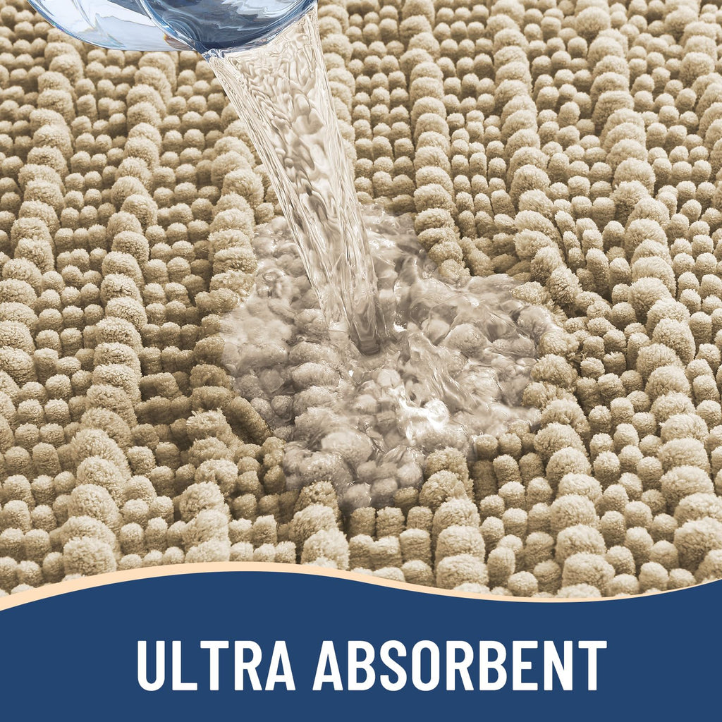 Arotive Bathroom Rugs Mat 70x24, Soft Absorbent Chenille Shaggy Bath Mat