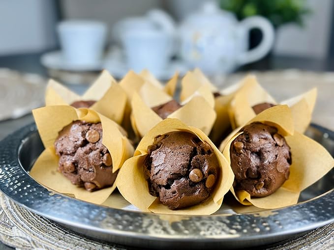 Molibake Chocolate Muffin Mix - Pack of 2 – Premium Chocolate Muffin Baking Mix with Cocoa Powder and Real Chips for Home Oven and Maker – 14 oz – Easy-to-Use Mix for Fluffy, Bakery-Style Homemade
