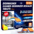 Dishwasher Cleaner Deodorizer Descaler Tablets - 28 Tabs - 1 Plus Year Supply - Extra Scented Deep Cleaning Sanitizer Pods - Remove Hard Water - Contain Citric Acid Heavy Duty Septic Safe - Citrus