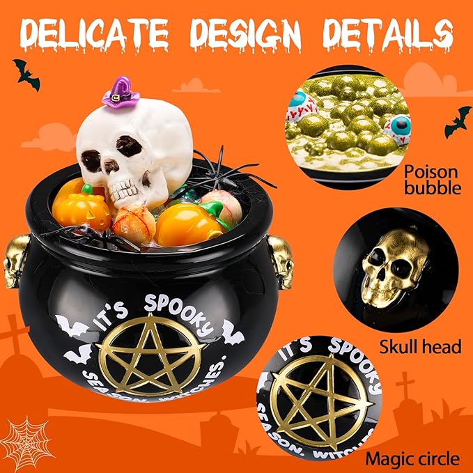 LET’S Resin Witch Cauldron Resin Mold, Halloween Resin Molds, 3D Jar Resin Molds Silicone 4.7'' Width, Large Jar Molds for Epoxy Resin Casting Craft, Storage Box,Candy Container,Candle Holder