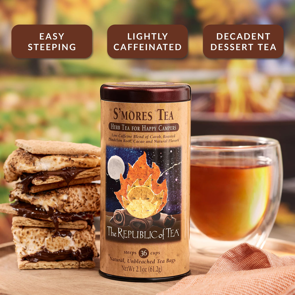The Republic of Tea S’mores Herbal Tea, Low-Caffeine, 36 Ct
