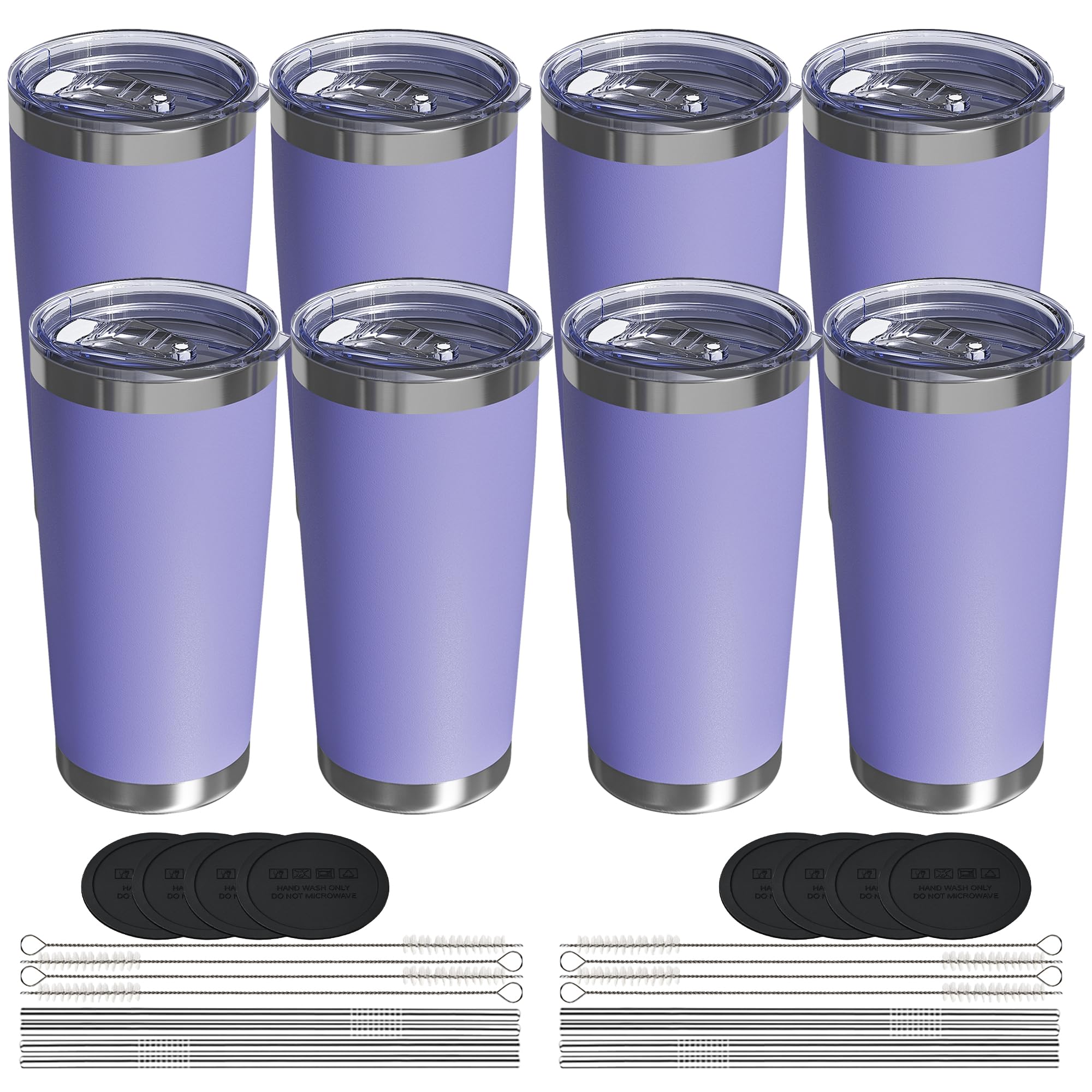 UIRZOTN 20oz Travel Coffee Tumbler, Insulated Travel Mug, Peri 8 Pack
