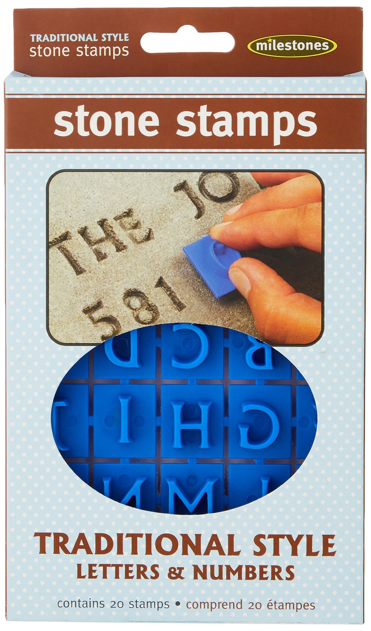 Midwest Products Traditional Letters and Numbers Stepping Stone Stamps (905-20510)