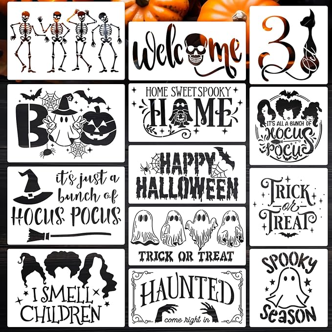 Halloween Stencils for Crafts Reusable Halloween Stencils for Door Mats