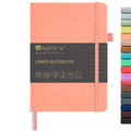 &And Per Se Lined Journal Notebook, 160 Pages, A5 5.7 x 8 inches College Ruled Thick Paper Notebook Journals for Writing, Hardcover Notebooks for Women Men Office School (1 Pack, Peach Pink)