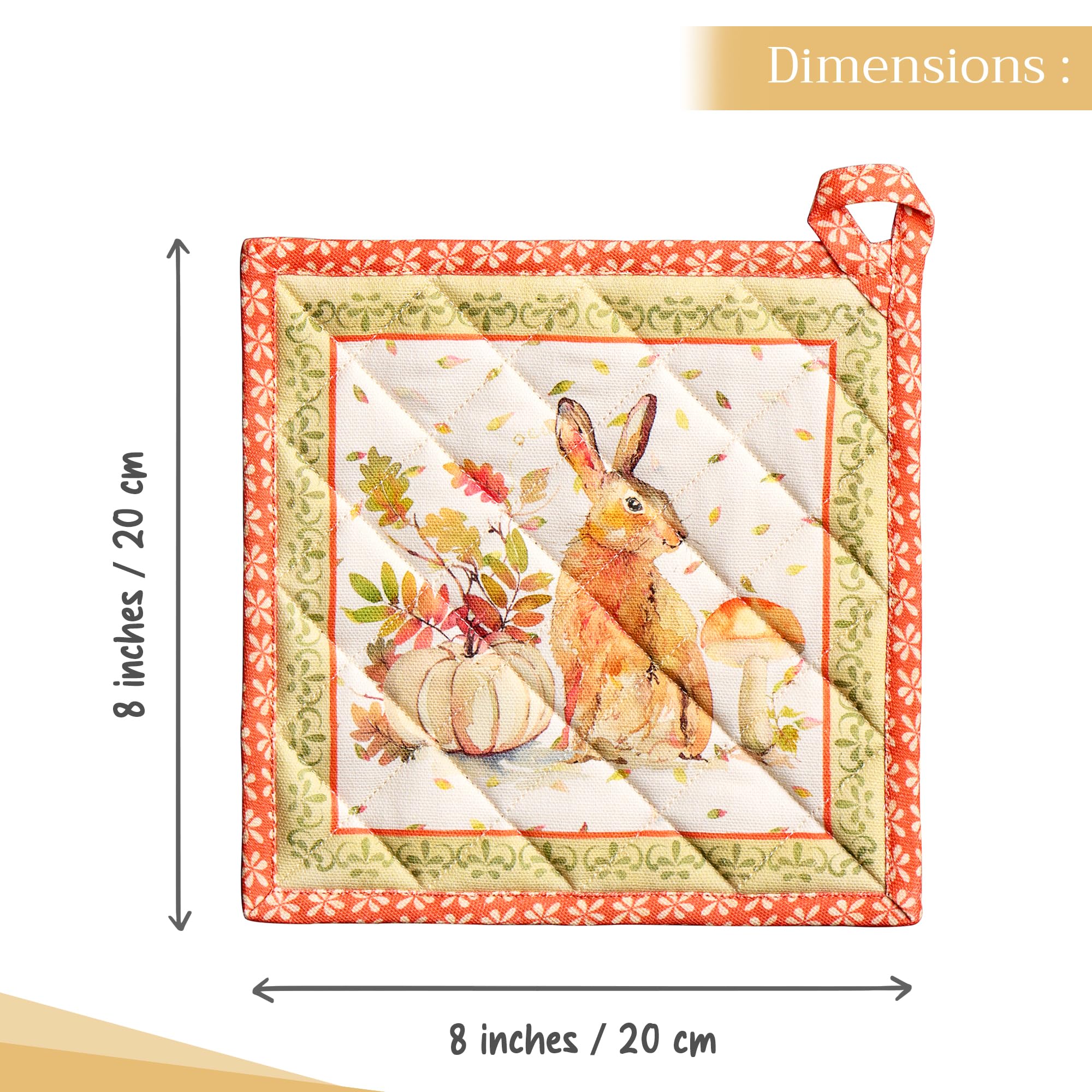 Maison d' Hermine Pot Holders 100% Cotton Potholders (8" x 8", Pack of 1)
