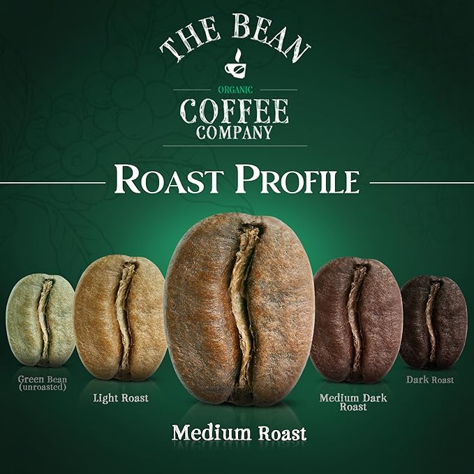 The Bean Organic Coffee Company Chocolate Macadamia Nut, Medium Roast, Whole Bean Coffee, 16-Ounce Bags (Pack of 2)