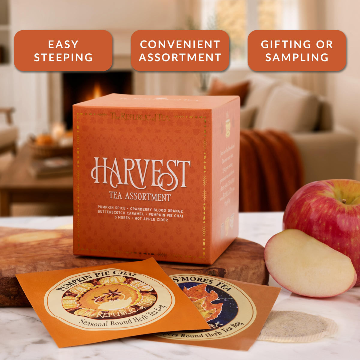 The Republic of Tea Harvest Tea Sampler Assortment, 24 Count