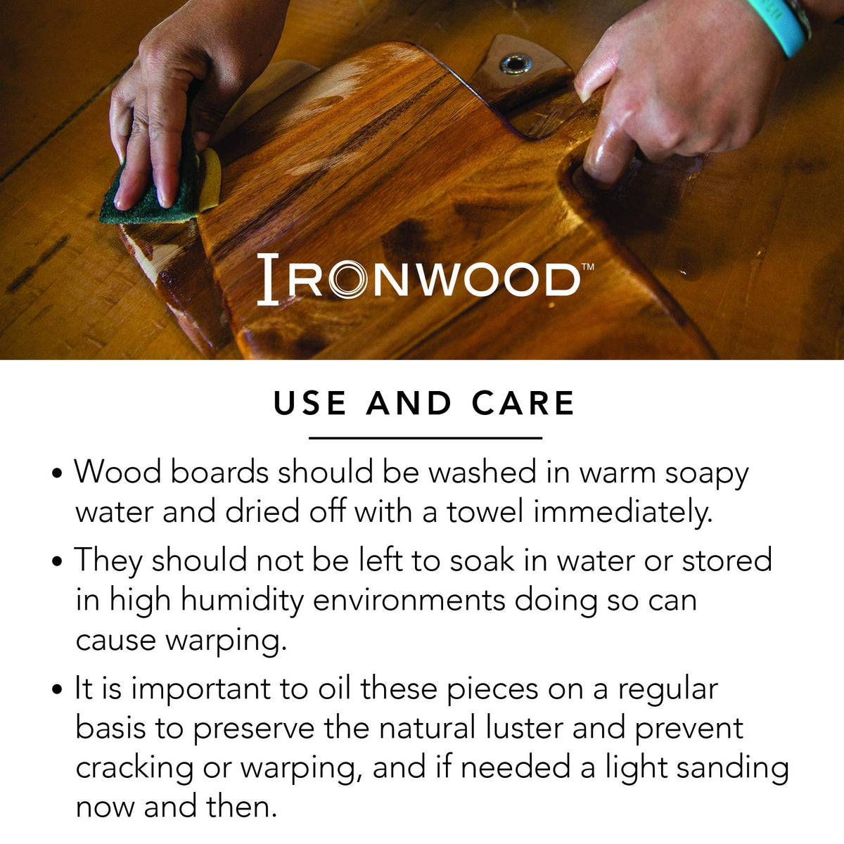 Ironwood Gourmet Acacia Wood Provencale Paddleboard, Rectangular Serving Board With Handle
