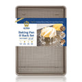 Aluminium Baking Sheet Pan with Wire Rack Set, 13"x10" (quarter sheet Pan)