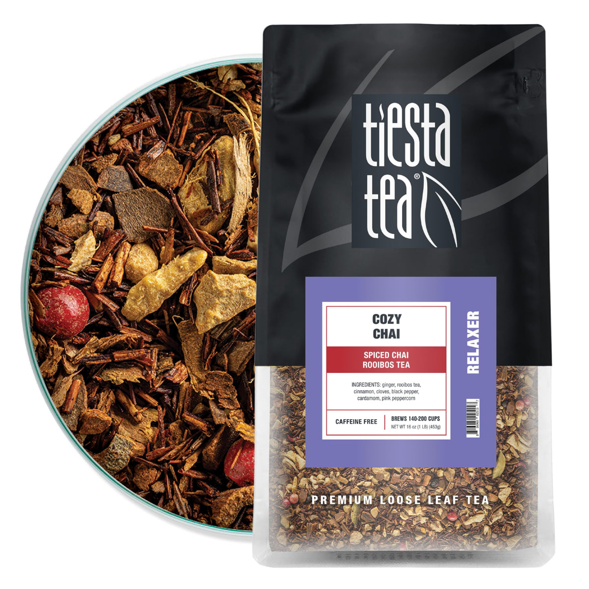 Tiesta Tea Cozy Chai Loose Leaf Spiced Chai Rooibos Tea 2.5oz