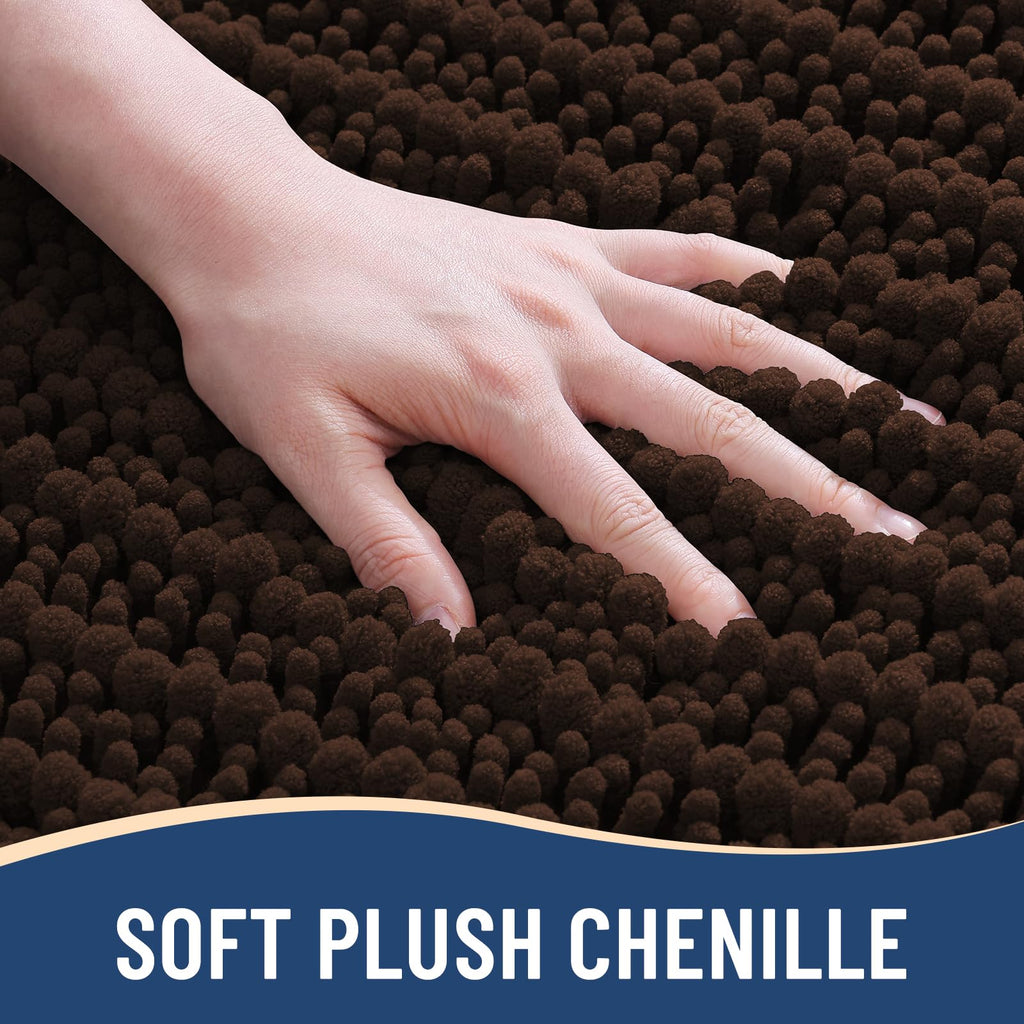 Arotive Bathroom Rugs Mat 54x24, Soft Absorbent Chenille Shaggy Bath Mat