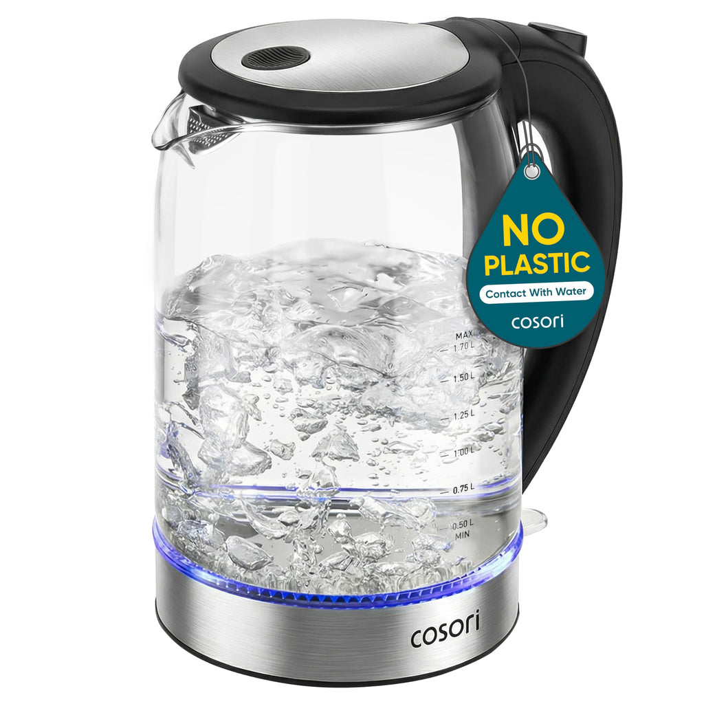 Cosori Electric Kettle, No Plastic Contact with Water, 1.7L, Black