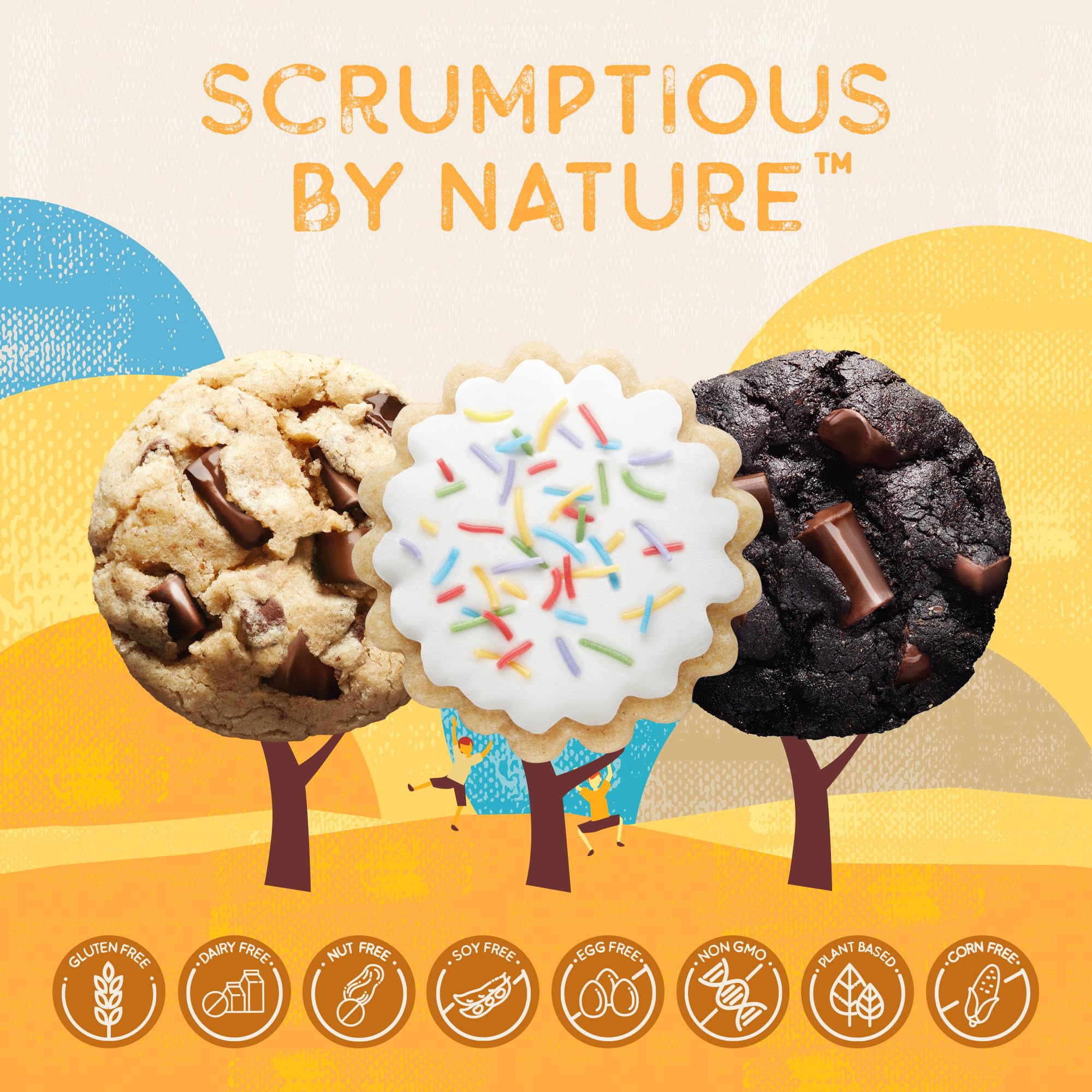 Autumn Sons Baking Co. Gluten Free Cookie Mix Variety Pack. Sugar Cookie, Chocolate Chunk & Double Chocolate Chunk. Vegan Plant Based Baking Mix. Top 9 Allergen Free. 9.3 oz (Pack of 3)