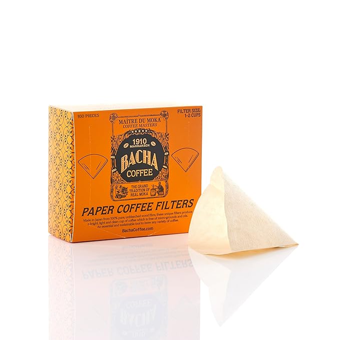 Bacha Coffee | El Flamingo Single Origin Decaffeinated Coffee, Autograph Collection, 100% Arabica Specialty Coffee, Ground Beans, Medium Dark Roast, 250g & 100% Natural Wood Fibre Paper Filters