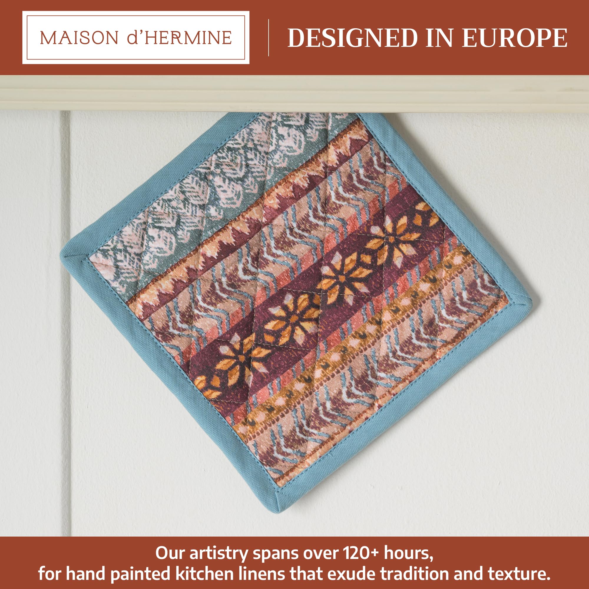 Maison d' Hermine Pot Holders 100% Cotton Potholders (8" x 8", Pack of 1)