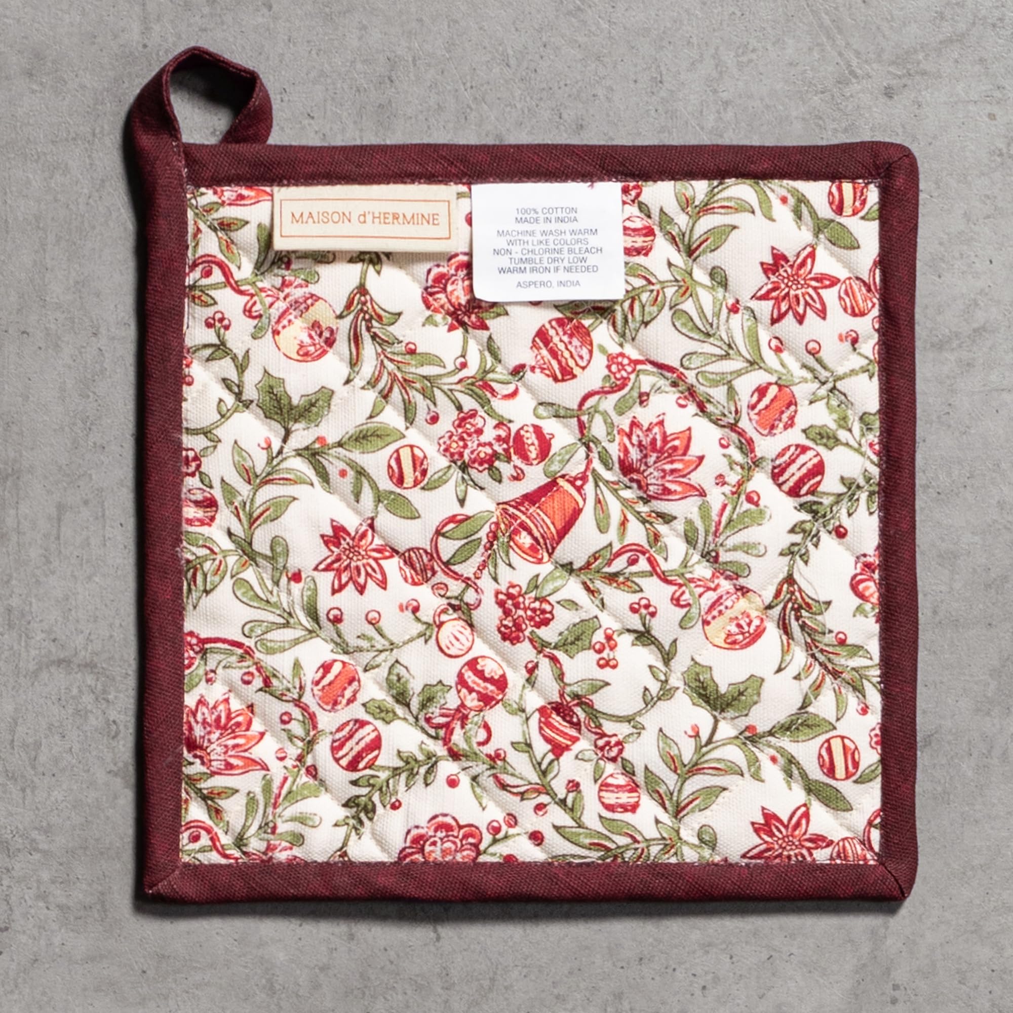 Maison d' Hermine Pot Holders 100% Cotton Potholders (8" x 8", Pack of 2)
