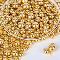 Twisweet Gold Pearl Sprinkles for Cake Decorating, Edible Sugar Pearls for Baking, Mix Size, Cake Topper Cupcake Cookie Ice Cream Dessert Decorations, Valentines Birthday Christmas Supplies (130g/4.58oz)