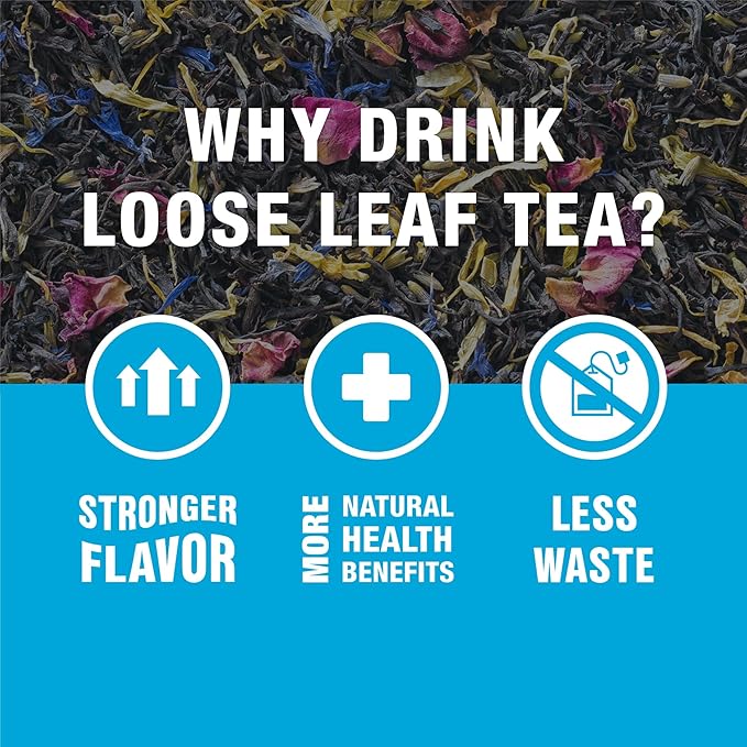 Tiesta Tea - Victorian Earl Grey, Loose Leaf, Floral Earl Grey Black Tea, Premium High Caffeinated Black Drink, Make Hot or Iced, Brews Up to 50 Cups, 4oz Refillable Tin