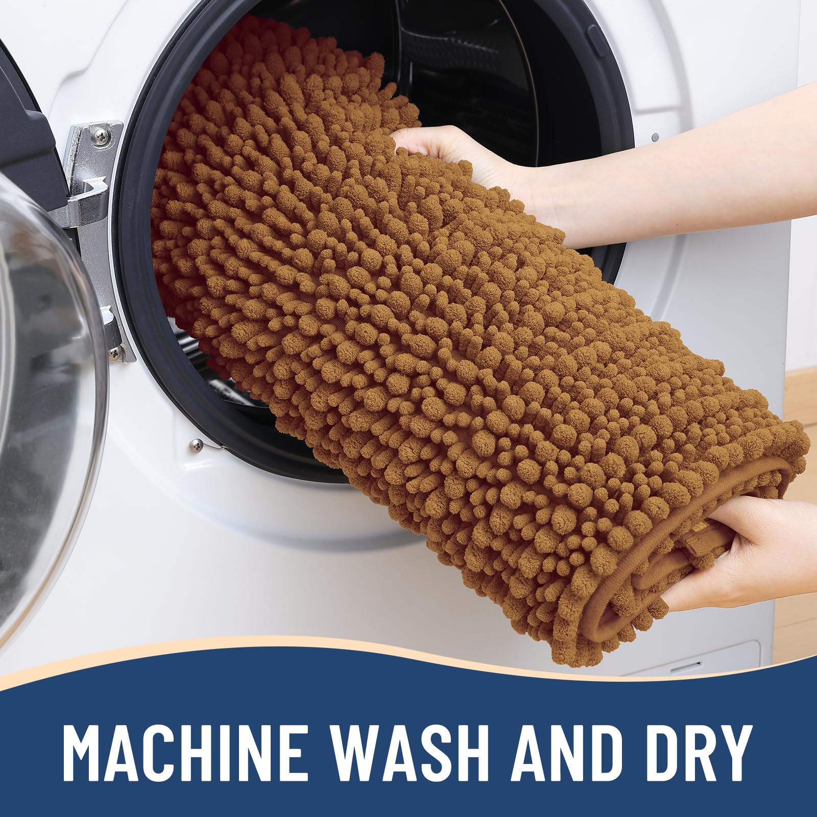 Arotive Bathroom Rugs Mat 24x16, Soft Absorbent Chenille Shaggy Bath Mat