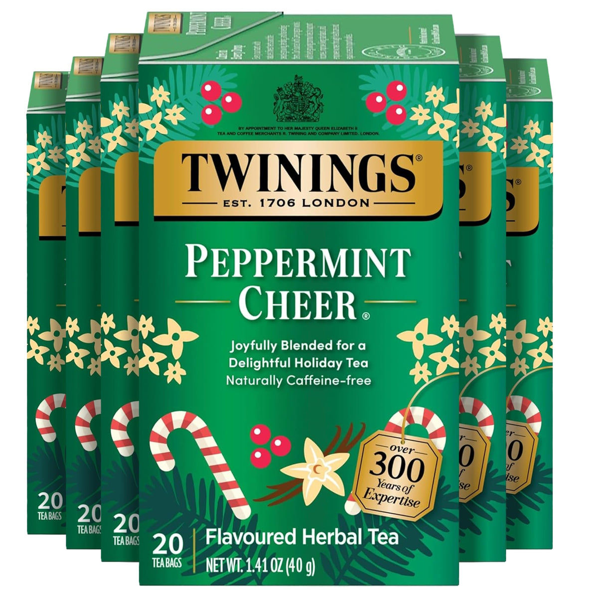 Twinings English Breakfast Black Tea Individually Wrapped Bags, 20 Count (Pack of 6), Flavourful, Robust, Caffeinated, Enjoy Hot or Iced, 120 Teabags