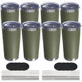 UIRZOTN 20oz Travel Coffee Tumbler, Insulated Travel Mug, Army 8 Pack
