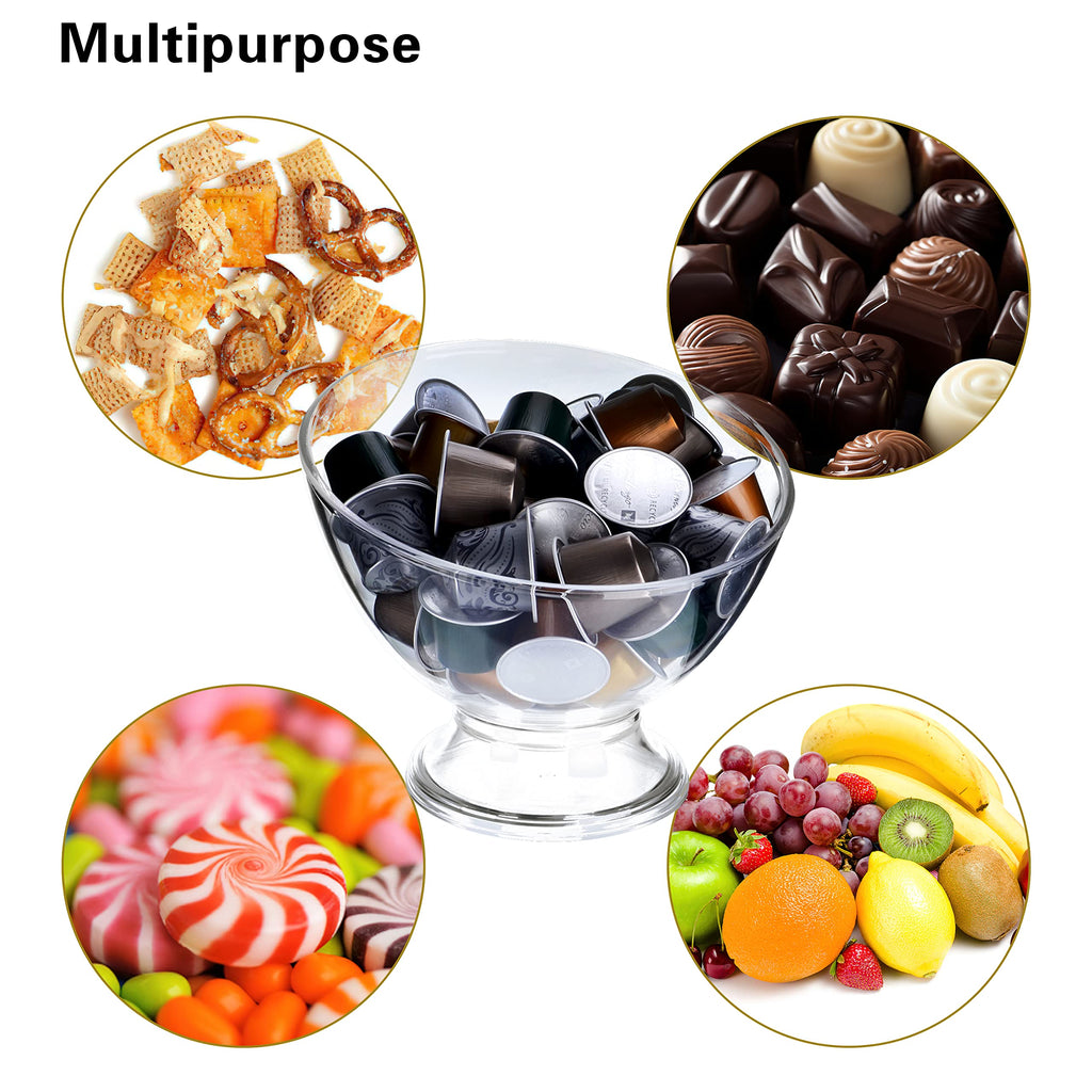 MOLFUJ Coffee Pod Holder, Clear K Cup Holder Plastic, Espresso Pod Holders for Counter Small, Pod Storage for K Cups, Vertuo Capsule Creamer Organizer for Coffee Bar