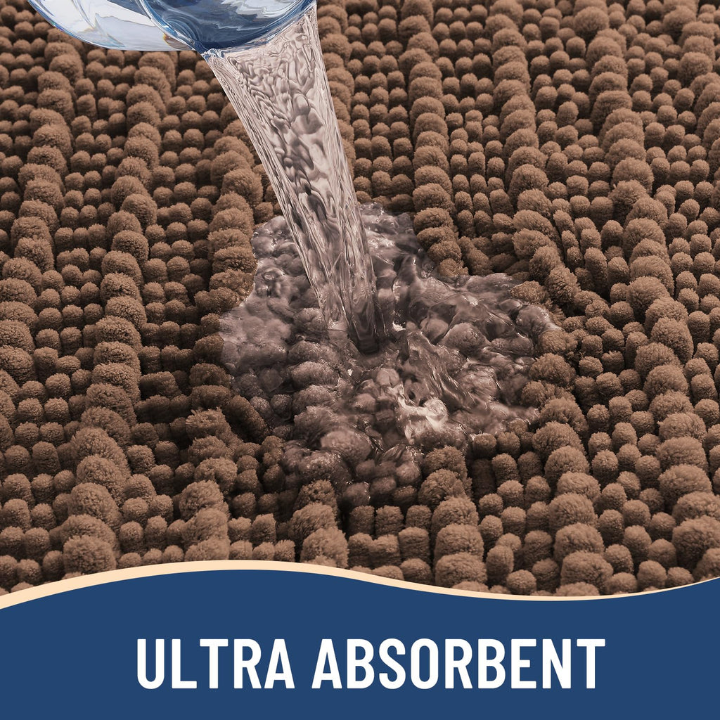 Arotive Bathroom Rugs Mat 24x16, Soft Absorbent Chenille Shaggy Bath Mat