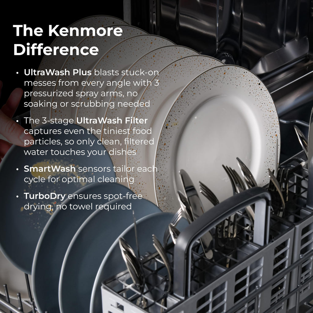 Kenmore Elite 24" Built-In Dishwasher - Black