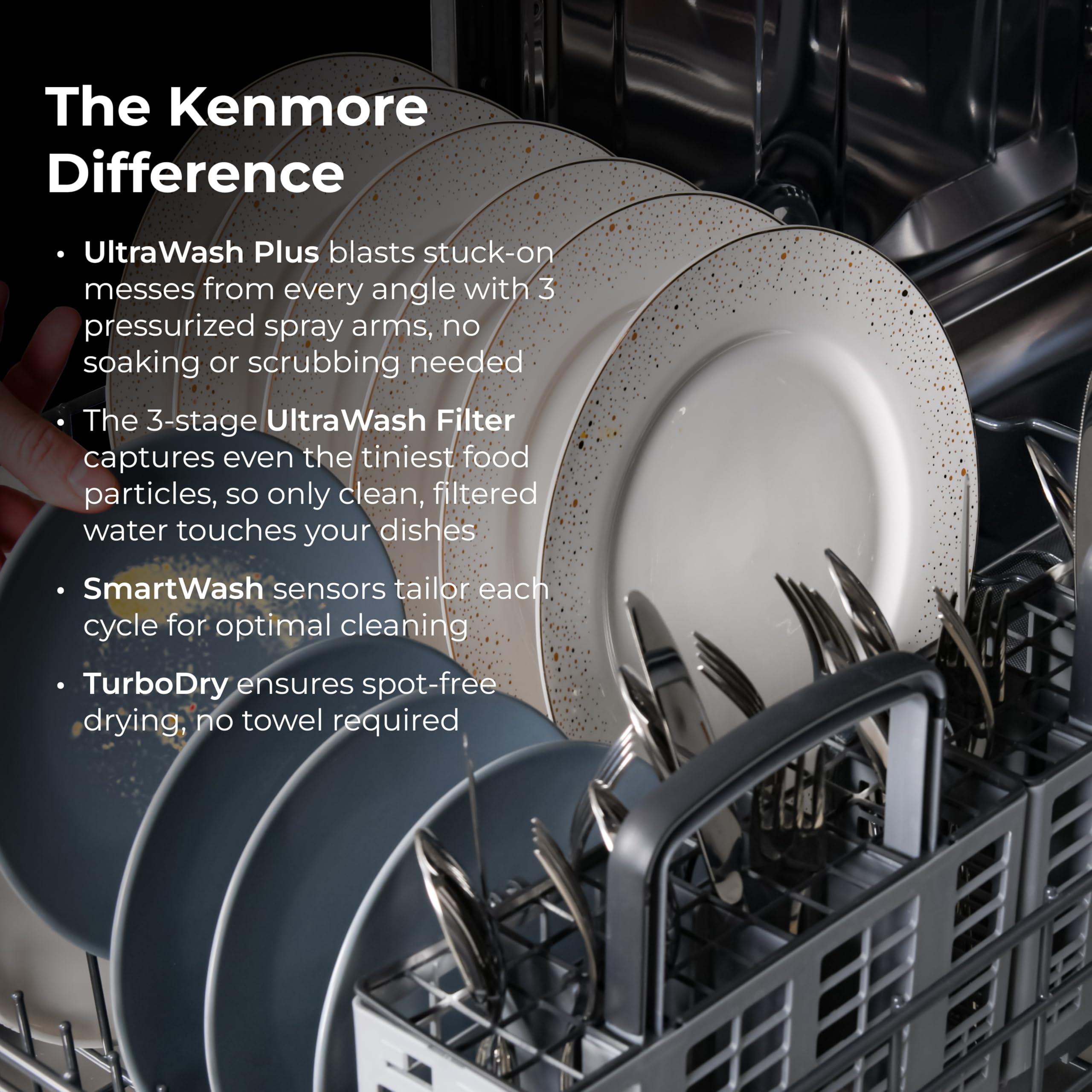 Kenmore Elite 24" Built-In Dishwasher - Black