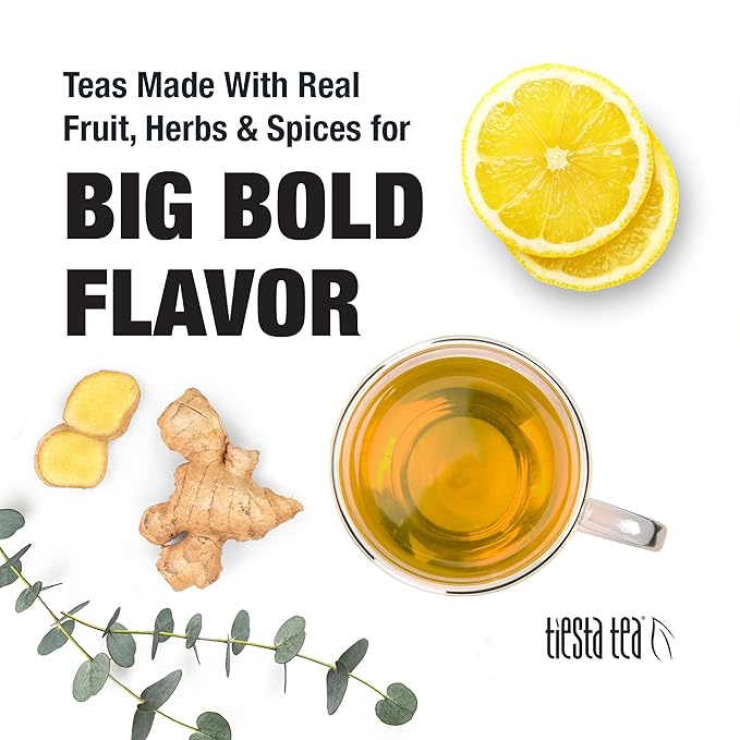 Tiesta Tea - Meyer Lemon Zest, Loose Leaf, Zesty Lemon Herbal Tea, Premium Caffeine-Free Blend, Makes Hot or Iced & Up to 25 Cups, 2oz Resealable Pouch