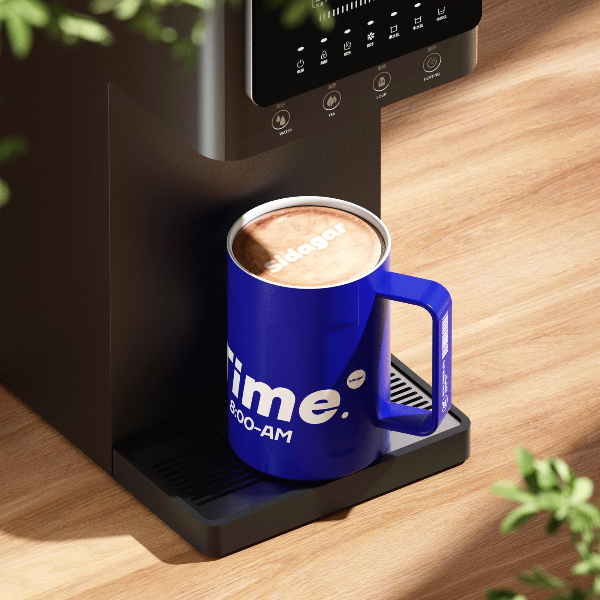 Sidagar 18 oz Stainless Steel Insulated Coffee Mug with Handle and Lid, Double Wall Vacuum Travel Mug, Tumbler Cup with Sliding Lid, Resuable Insulated Coffee Tumbler, Blue